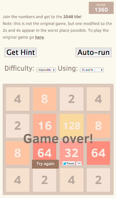 The Addictive Mathematics of the 2048 Tile Game